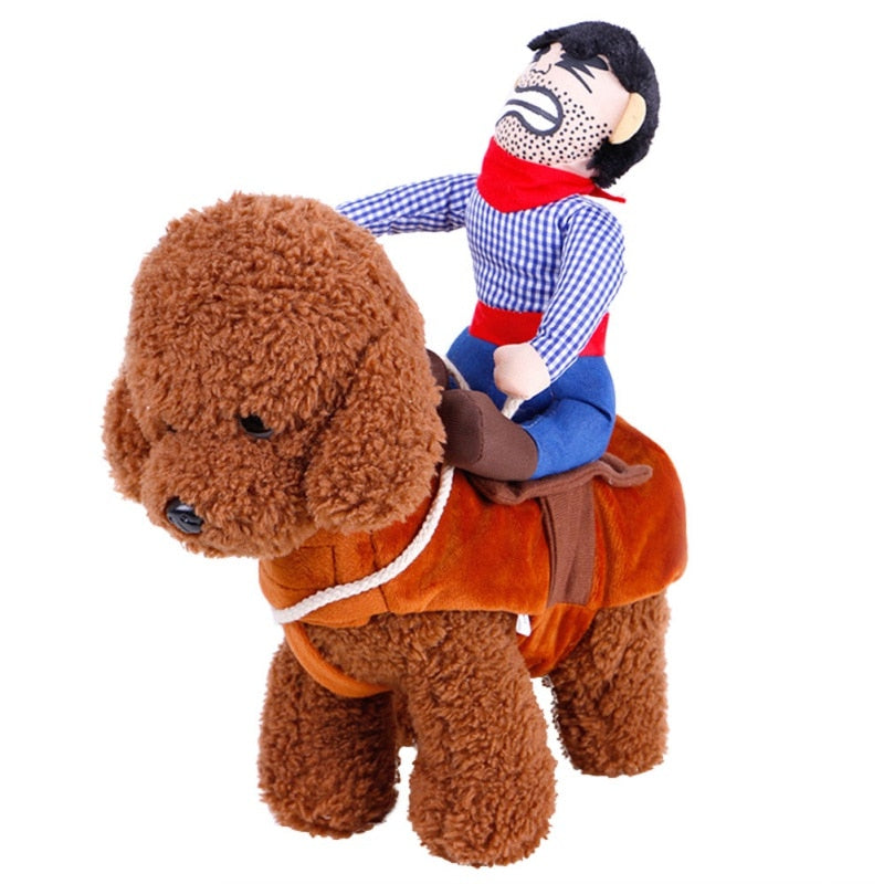 Novelty Cowboy Rider Dog Costume for Dogs