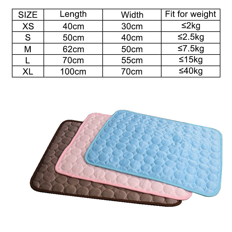 Dog cooling mat summer pad pet mat bed for Dogs/Cats