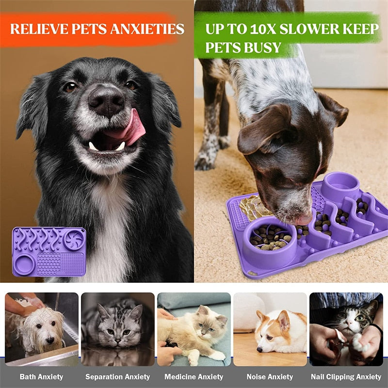 Slow Feeder Upgraded 3 in 1 Dog Bowls Dog Licking