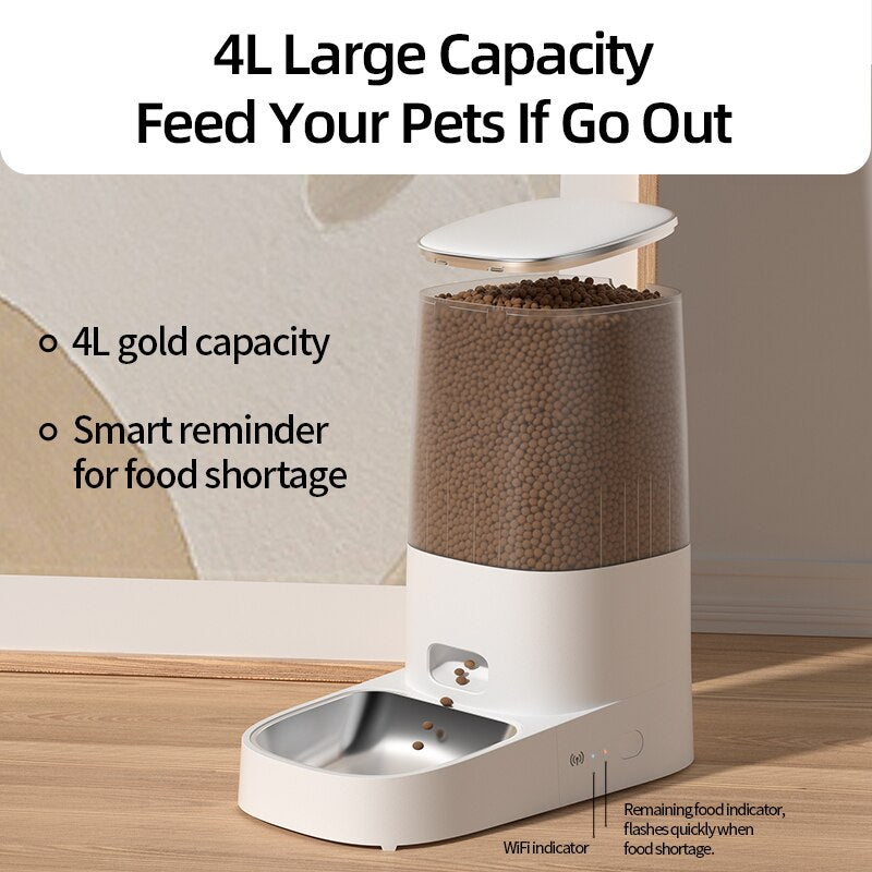 ROJECO Automatic Cat Feeder Pet Cat Food Kibble Dispenser